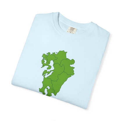九州地方 地図デザイン Tシャツ｜ユニセックス コットンTシャツ