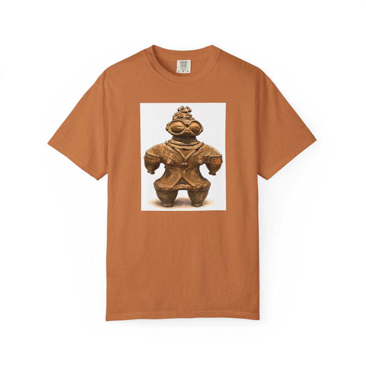 遮光器土偶 Tシャツ｜縄文文化デザイン｜ユニセックス コットンTシャツ