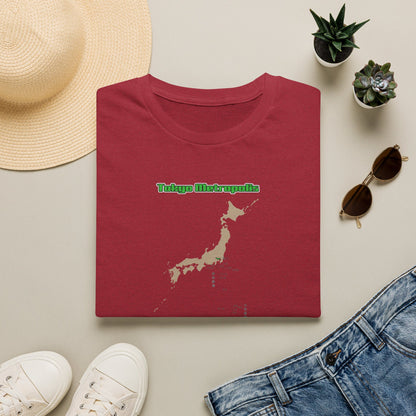東京都 地図デザインTシャツ｜TOKYO METROPOLIS・伊豆諸島・小笠原諸島｜ユニセックス コットンTシャツ