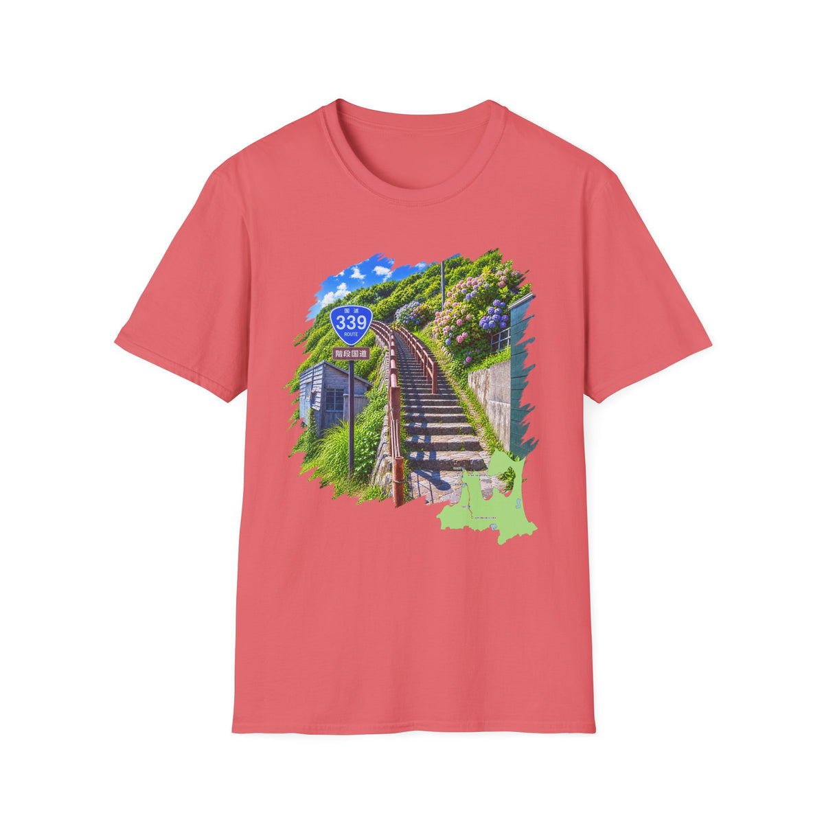 Route 339 Staircase National Highway T-Shirt | Cape Tappi Aomori
