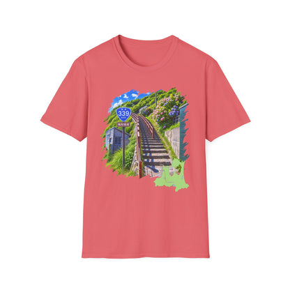 Route 339 Staircase National Highway T-Shirt | Cape Tappi Aomori