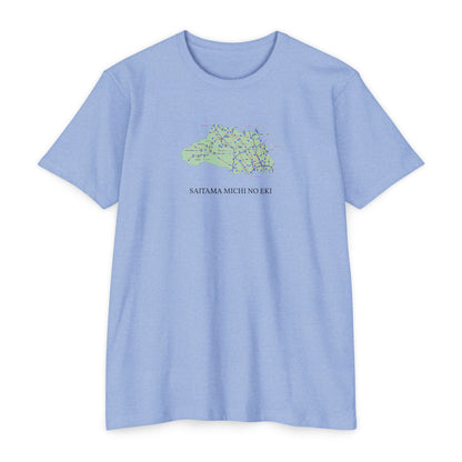 埼玉県 道の駅・道路地図Tシャツ — SAITAMA MICHI NO EKI MAP