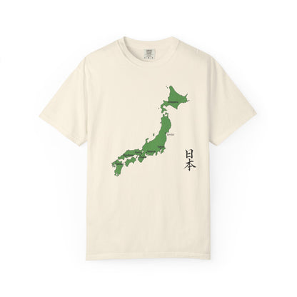 日本列島マップ Tシャツ｜主要都市入り｜Japan Map｜日本｜ユニセックス コットンTシャツ