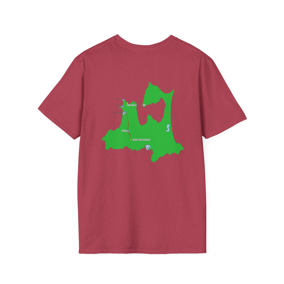 国道３３９号線　階段国道Tシャツ　 — 青森　道の駅４ヵ所ルートマップ