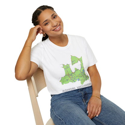 Aomori Michi-no-Eki Map T-Shirt | All 28 Roadside Stations