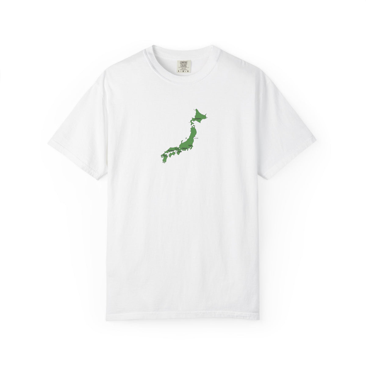 日本列島マップ Tシャツ｜主要都市入り｜Japan Map｜ユニセックス コットンTシャツ