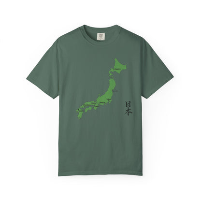 日本 Japan Map T-Shirt | Major Cities & Japanese Calligraphy Tee