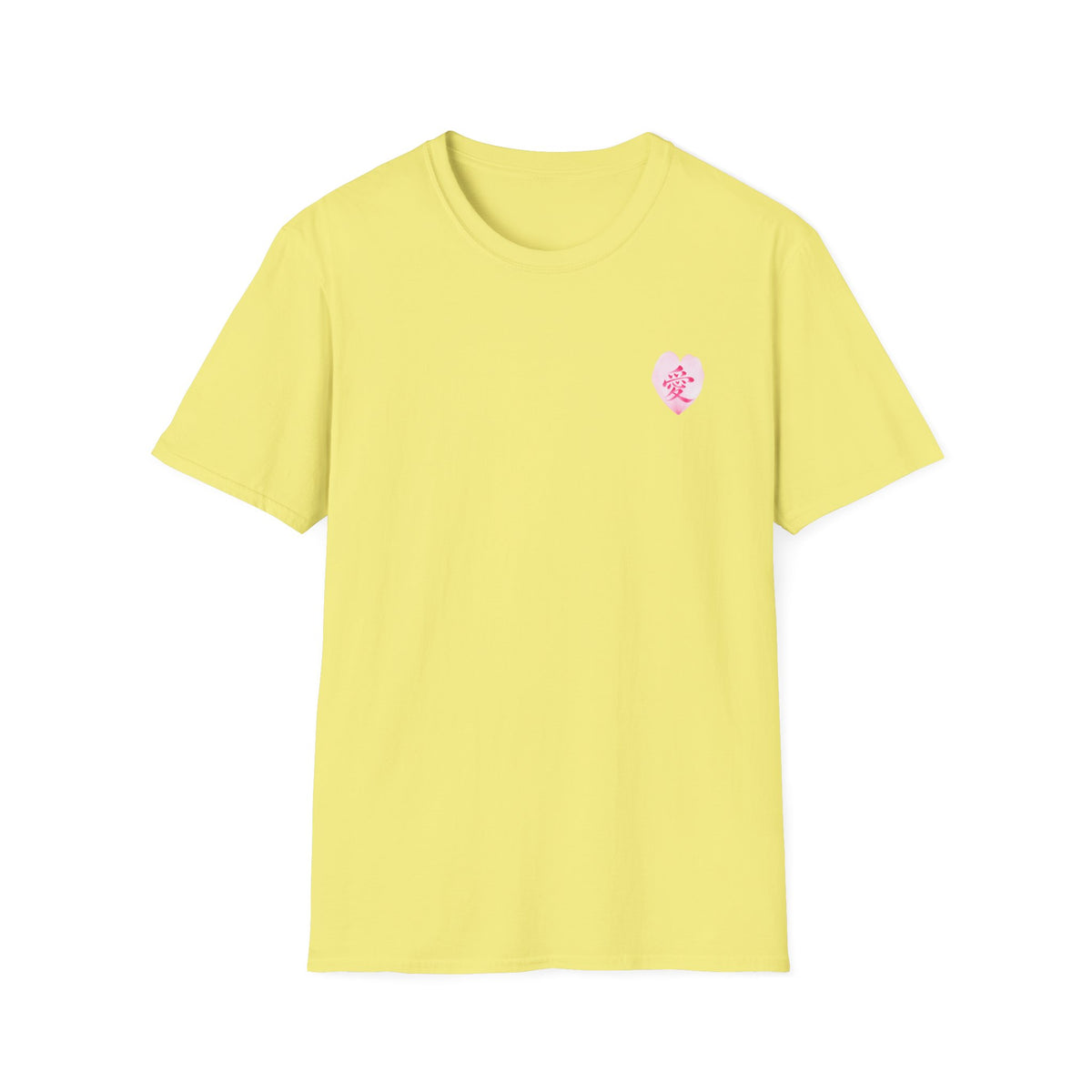 愛 Tシャツ｜桜の花びら × 毛筆漢字デザイン