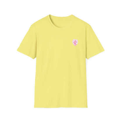 愛 Tシャツ｜桜の花びら × 毛筆漢字デザイン