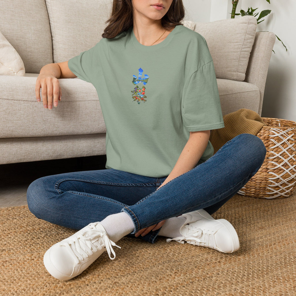 山梨 Tシャツ｜富士山・河口湖・ぶどう・桃・昇仙峡 毛筆漢字デザイン
