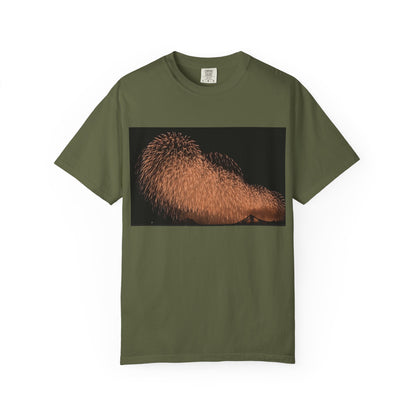 花火バーストTシャツ — 長岡　不死鳥　2026 夜空写真シャツ
