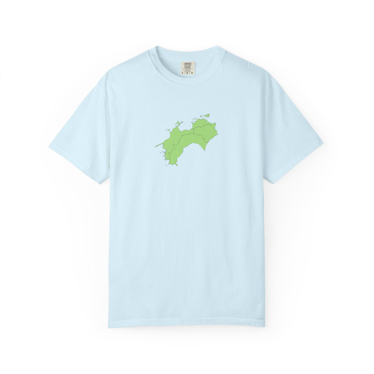 Shikoku Map T-Shirt | Japan Island & Coastal Map Design | Unisex Cotton Tee