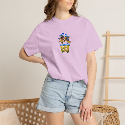 秋田　なまはげ　と　稲穂　毛筆Tシャツ｜男鹿半島・田んぼ風景デザイン