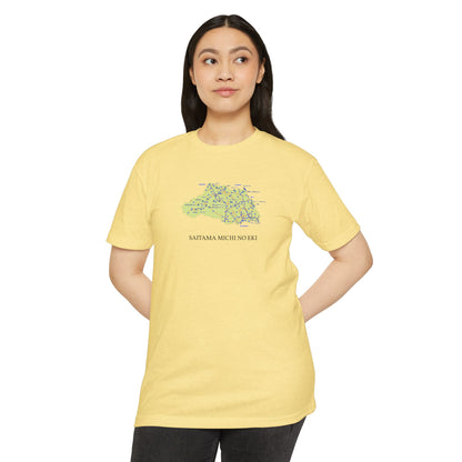 Saitama Michi no Eki Map T-Shirt | 21 Roadside Stations & Road Map