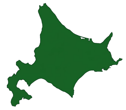 北海道 地図デザイン Tシャツ｜ユニセックス コットンTシャツ