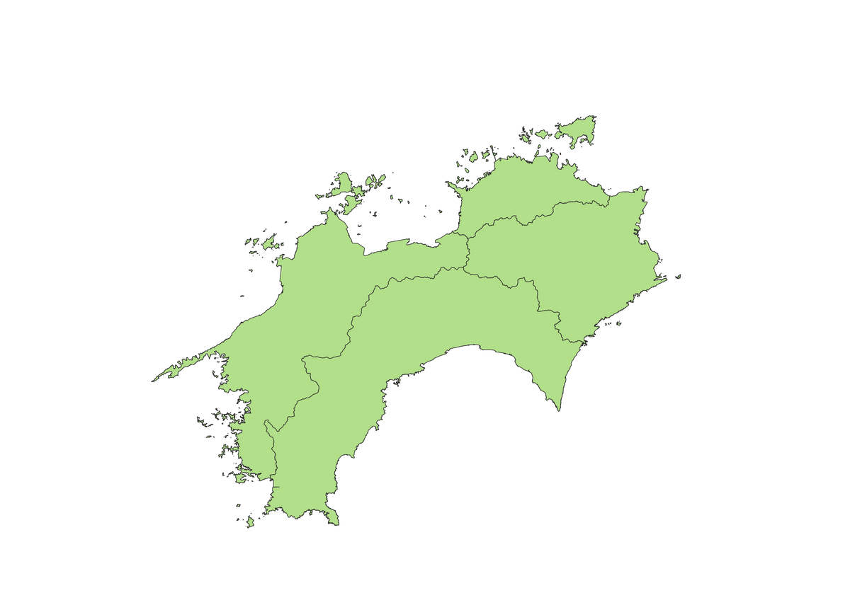 Shikoku Map T-Shirt | Japan Island & Coastal Map Design | Unisex Cotton Tee