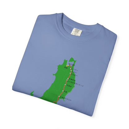 国道4号線 日本橋～青森ルートマップ Tシャツ｜ユニセックス コットンTシャツ