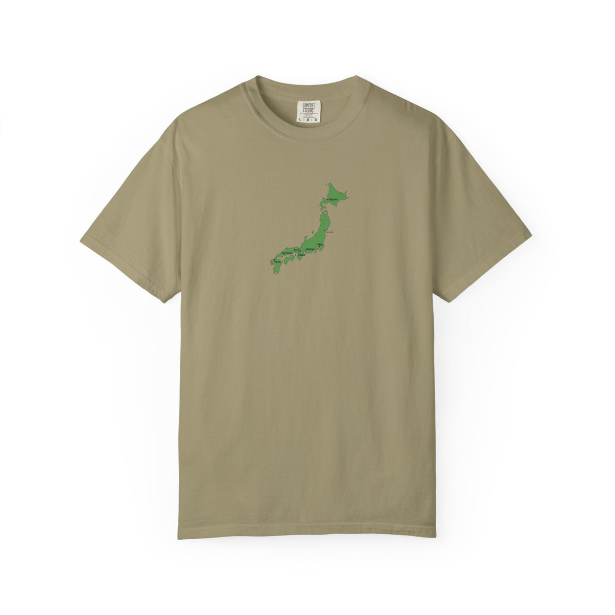 日本列島マップ Tシャツ｜主要都市入り｜Japan Map｜ユニセックス コットンTシャツ