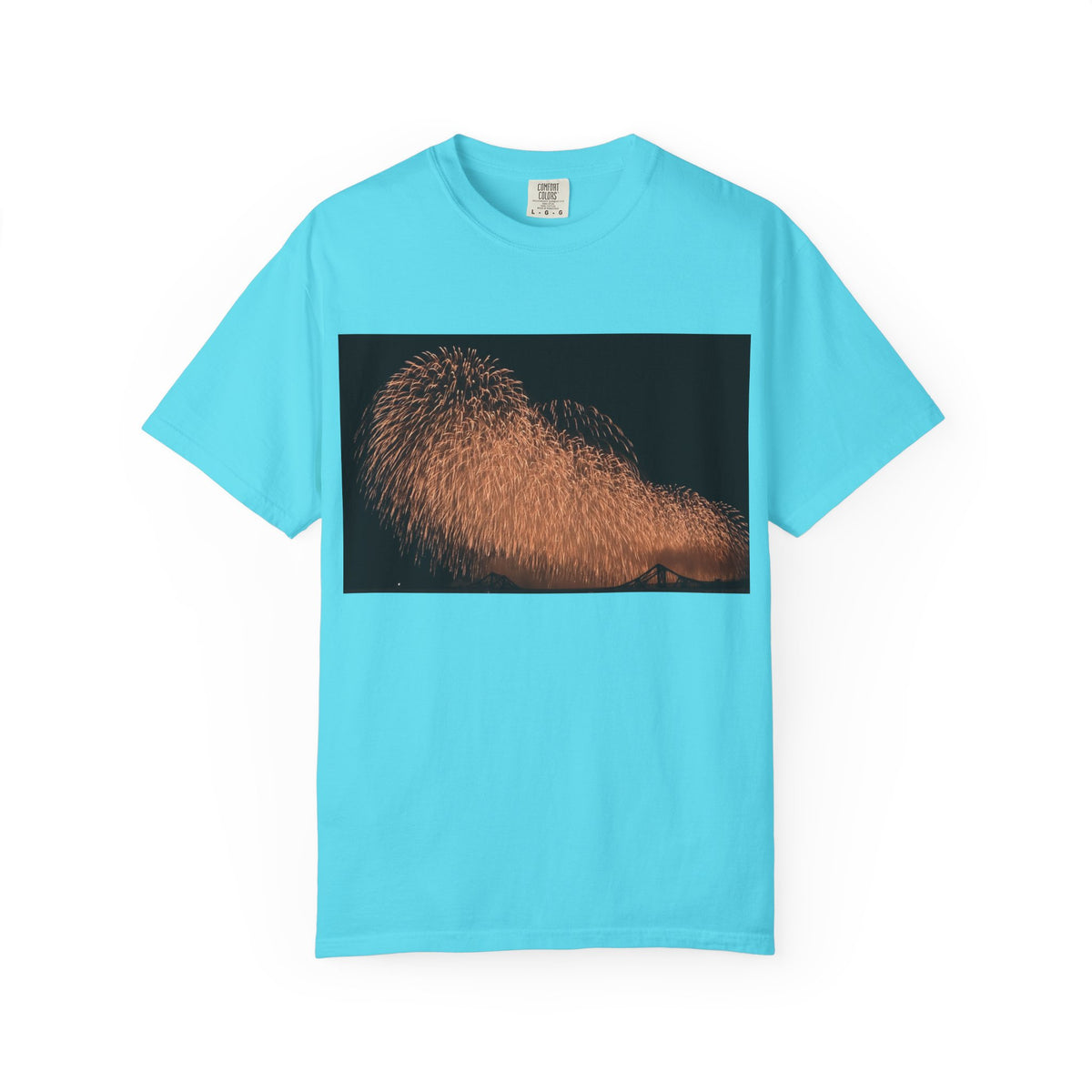 花火バーストTシャツ — 長岡　不死鳥　2026 夜空写真シャツ