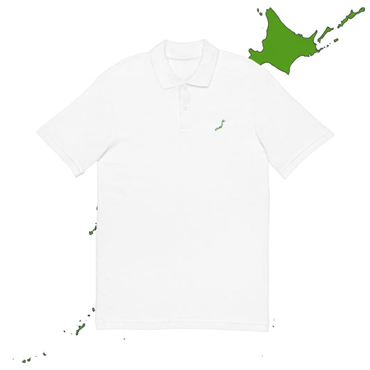 Japan Map Embroidered Polo Shirt | Japanese Archipelago Left Chest Embroidery