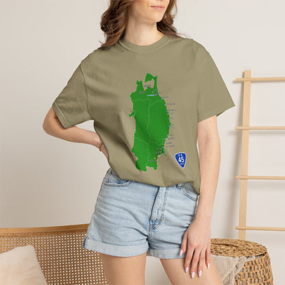 国道４５号線 仙台～青森ルートマップ Tシャツ｜ユニセックス コットンTシャツ