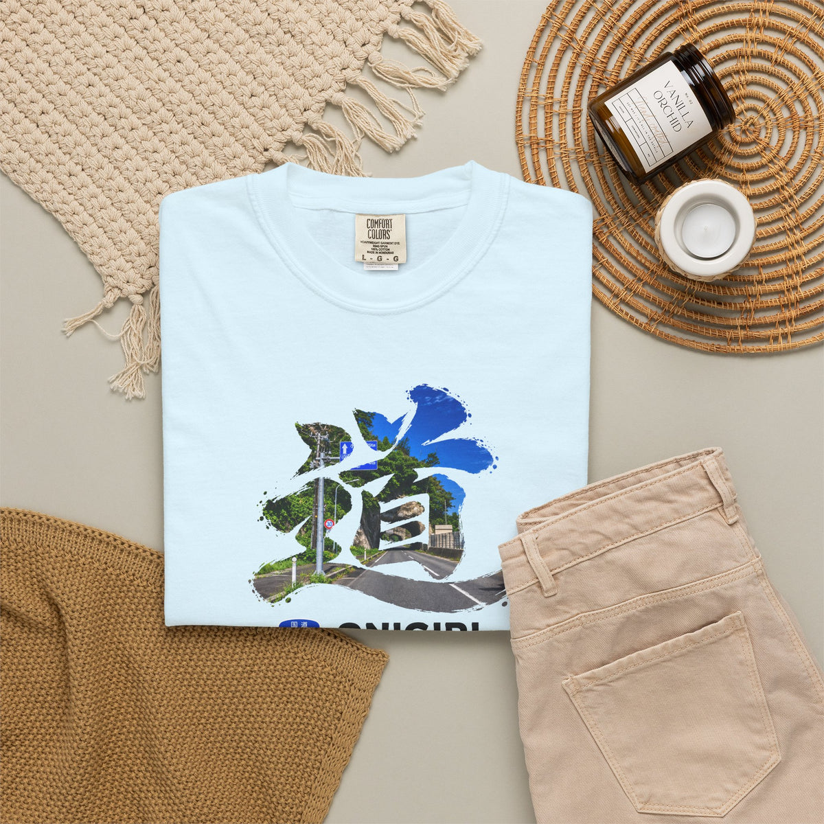 「道（MICHI）」Tシャツ（トンネルバージョン） — 日本の国道「ONIGIRI」＆県道「HEKISA」デザイン