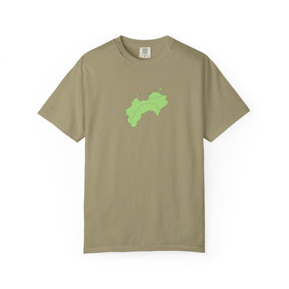 Shikoku Map T-Shirt | Japan Island & Coastal Map Design | Unisex Cotton Tee