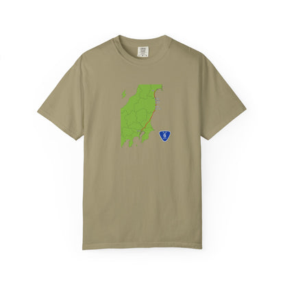 国道６号線 日本橋～仙台ルートマップ Tシャツ｜ユニセックス コットンTシャツ