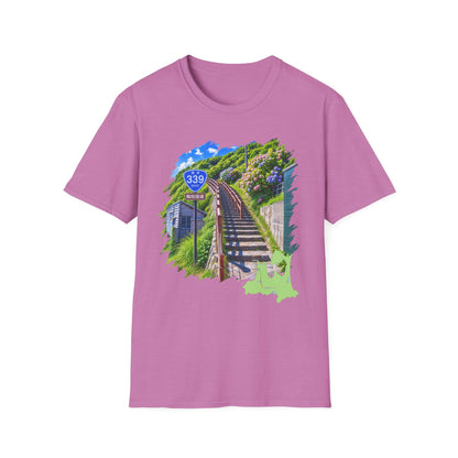 Route 339 Staircase National Highway T-Shirt | Cape Tappi Aomori