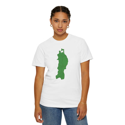 東北地方 地図デザイン Tシャツ｜ユニセックス コットンTシャツ
