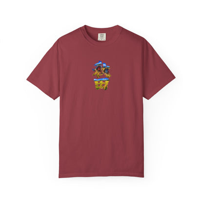 秋田　なまはげ　と　稲穂　毛筆Tシャツ｜男鹿半島・田んぼ風景デザイン