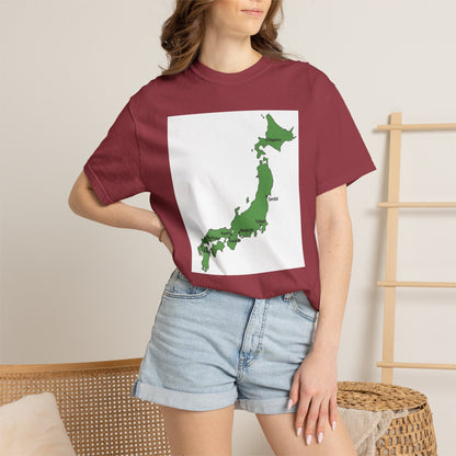 日本列島マップ Tシャツ｜主要都市入り｜Japan Map｜ユニセックス コットンTシャツ