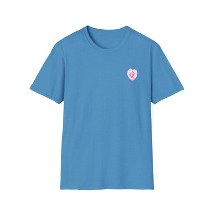 愛 Tシャツ｜桜の花びら × 毛筆漢字デザイン