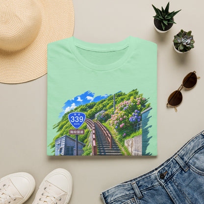 国道３３９号線　階段国道Tシャツ　 — 青森　道の駅４ヵ所ルートマップ