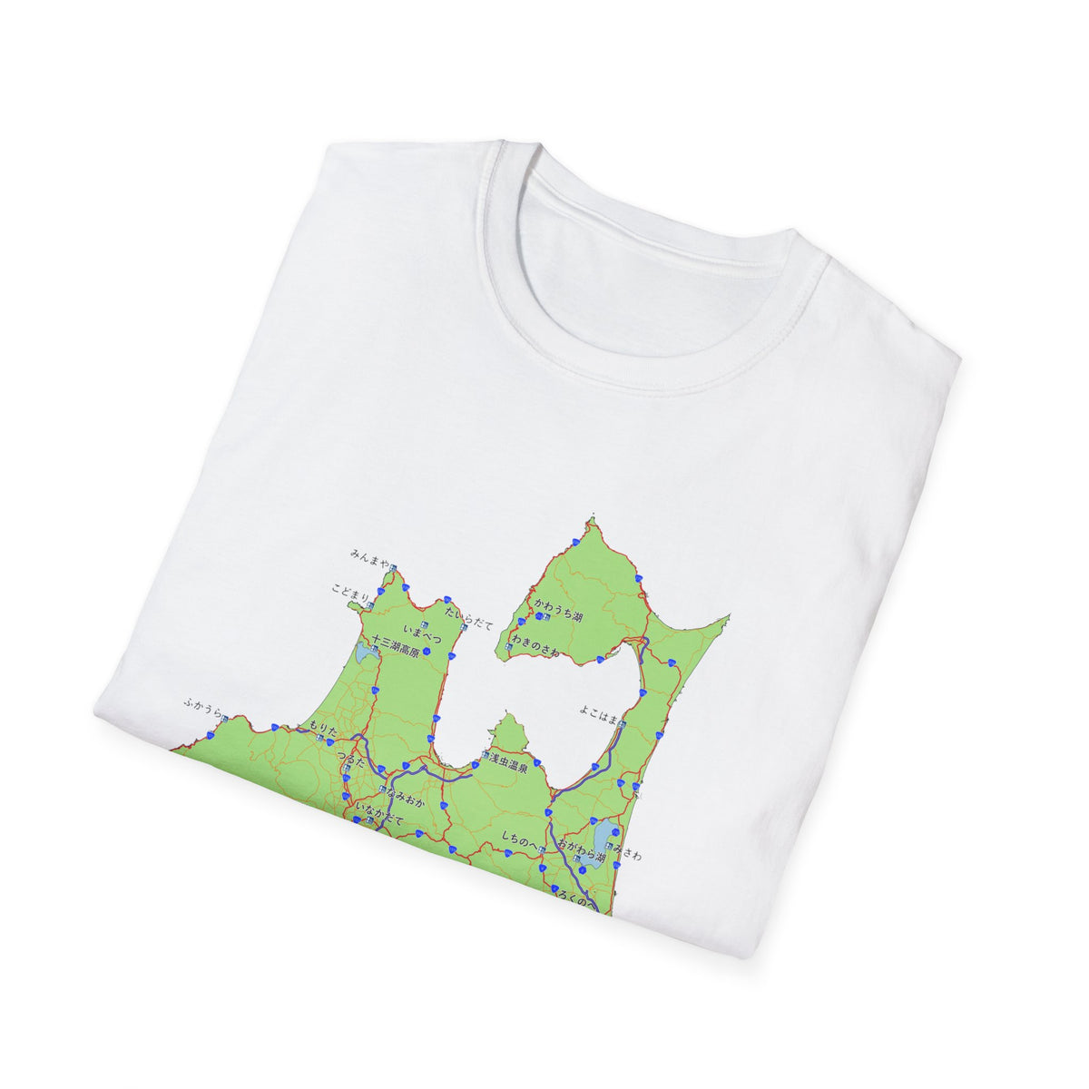 Aomori Michi-no-Eki Map T-Shirt | All 28 Roadside Stations