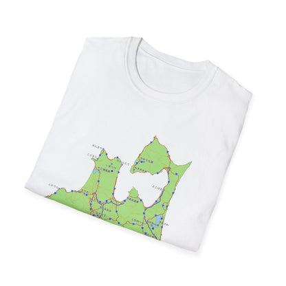Aomori Michi-no-Eki Map T-Shirt | All 28 Roadside Stations