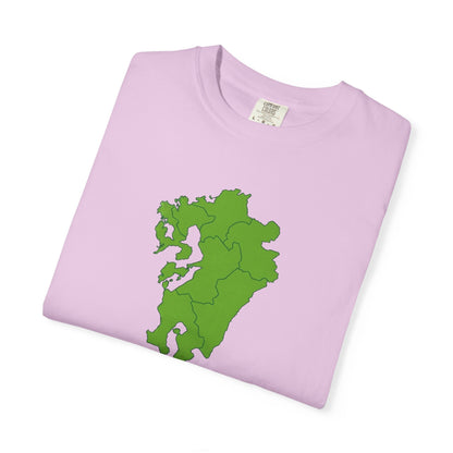 九州地方 地図デザイン Tシャツ｜ユニセックス コットンTシャツ