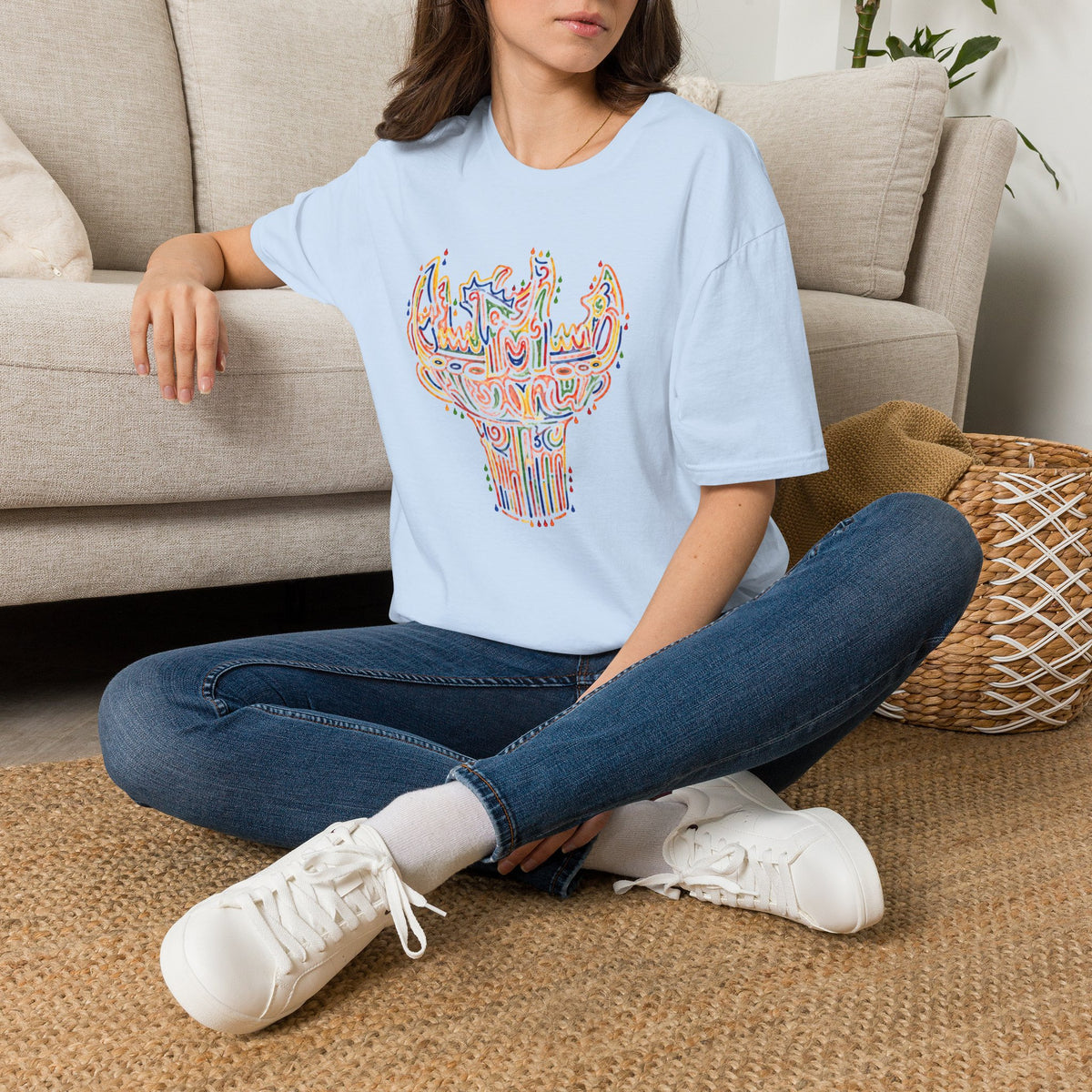 彩炎 JOMON｜カラフル火焔型土器 Tシャツ