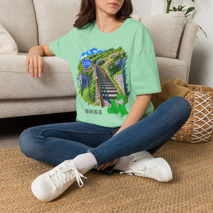 国道３３９号線　階段国道Tシャツ　 — 青森　道の駅４ヵ所ルートマップ