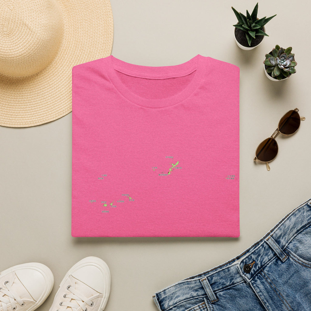 Okinawa Prefecture Map T-Shirt with Island Names & Naha | Japanese Geography Tee