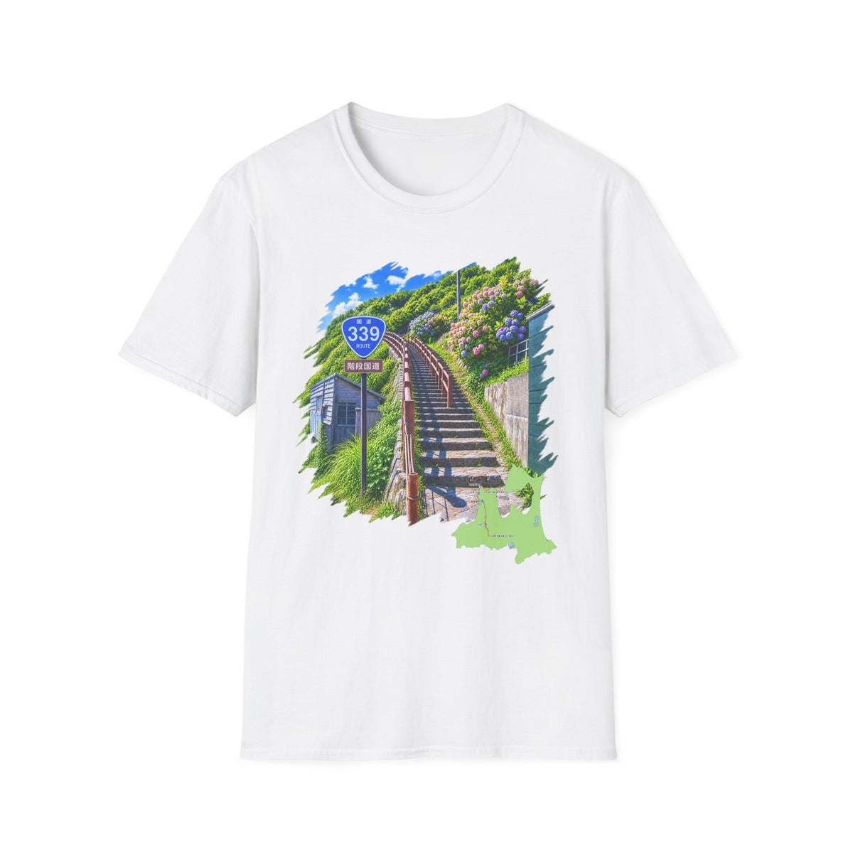 Route 339 Staircase National Highway T-Shirt | Cape Tappi Aomori