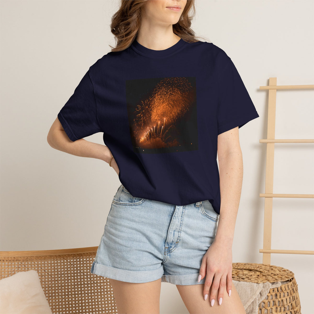 大曲の花火 （2026年版）｜秋田・夜空を彩る花火写真Tシャツ　｜Omagari Fireworks Photo T-Shirt