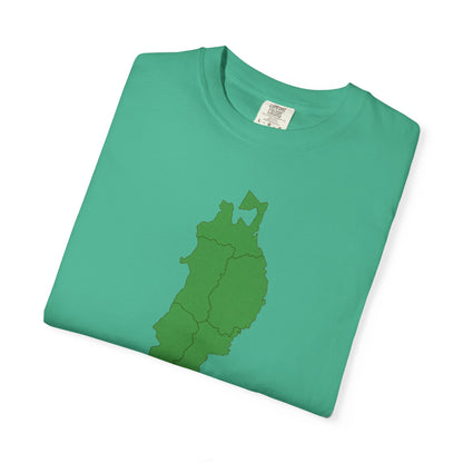 東北地方 地図デザイン Tシャツ｜ユニセックス コットンTシャツ
