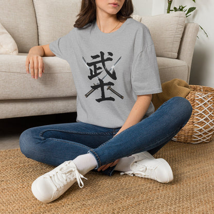 武士 漢字 Tシャツ｜戦国・日本文化｜ユニセックス コットンTシャツ