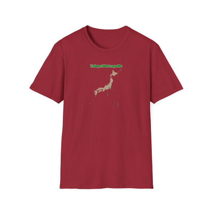 東京都 地図デザインTシャツ｜TOKYO METROPOLIS・伊豆諸島・小笠原諸島｜ユニセックス コットンTシャツ