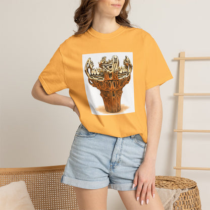 火焔型土器 Tシャツ｜縄文文化デザイン｜ユニセックス コットンTシャツ