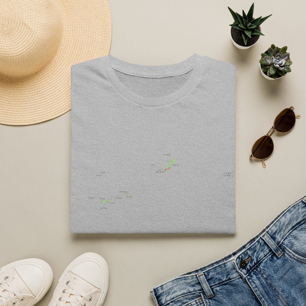 Okinawa Prefecture Map T-Shirt with Island Names & Naha | Japanese Geography Tee