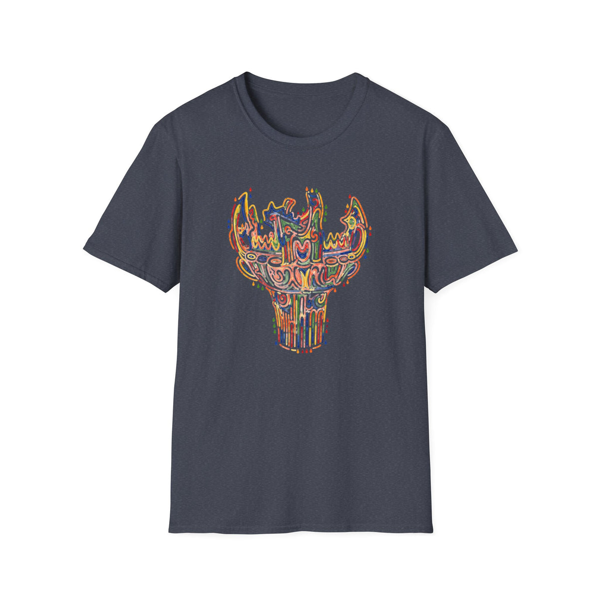 彩炎 JOMON｜カラフル火焔型土器 Tシャツ