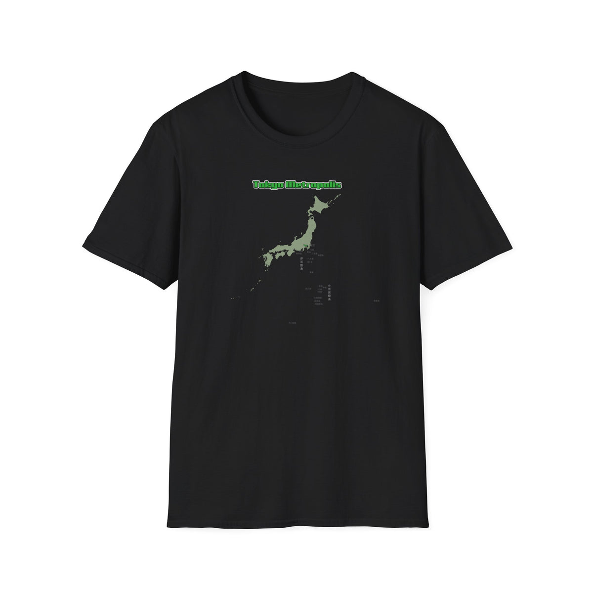 東京都 地図デザインTシャツ｜TOKYO METROPOLIS・伊豆諸島・小笠原諸島｜ユニセックス コットンTシャツ