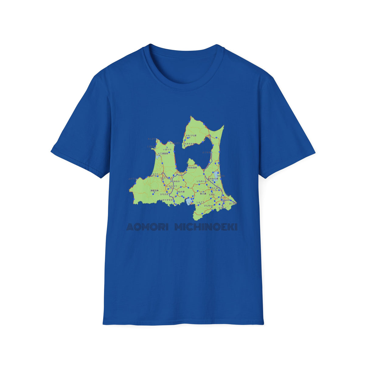 Aomori Michi-no-Eki Map T-Shirt | All 28 Roadside Stations
